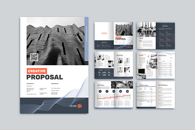 Proposal 3d animation branding business brochure catalog clean design graphic design illustration indesign logo magazine minimal modern motion graphics print printable proposal template ui