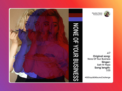 None of your business song- Salt-N-Pepa |Song album recreation#7 branding design digital art digital image girl graphic design lightroom music album music album recreation permission less project photo manipulation photoshop salt n pepa song