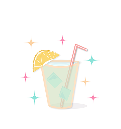 Drink in summer✨🍹 drink graphic design illustrator pastel practice