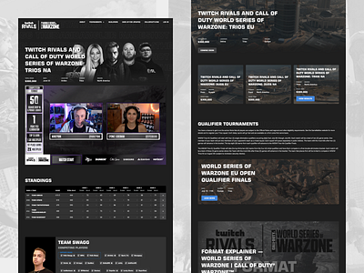 Twitch Rivals World Series of Warzone esports gaming tournament ui warzone