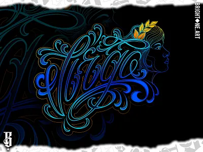 Zodiac - Virgo design lettering lettering art tattoo art tattoo lettering typography virgo zodiac