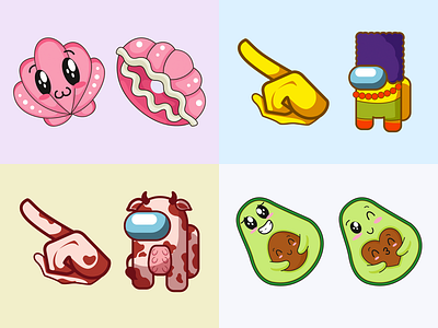 Cute Cursors (Kawaii / Among Us) among us cow cursor cute cursors illustration kawaii marge simpson seashell the simpsons