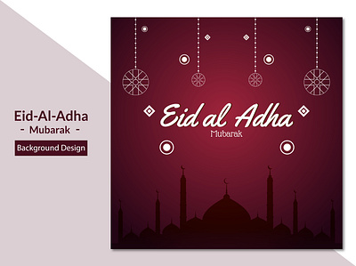 Islamic eid al adha mubarak background 2d beautiful brand branding clean creative design eid eid mubarak flat illustration islam modern qurban social ui ux vector