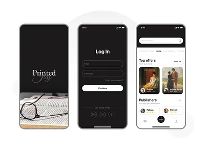 Mobile app android book design ios mobile app phone ui ux