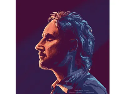 Michael Einziger portrait art digital art digital illustration fan art illustration incubus incubus band limited color palette limited color palette portrait limited colors limited colour palette limited colour palette portrait limited colours michael einziger musician portrait