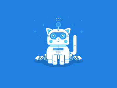 OpenSea | KittyBot Illustrations blue branding cute graphic design illustration nft opensea