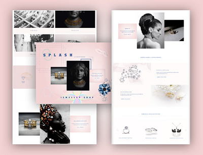 Splash| Jewellery landing page design branding design flat graphic design landing page landing page design minimal typ typogaphy ui uiux user experience user interface web design