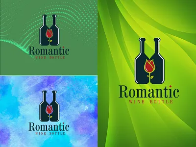 Romantic Wine | Wine Bottle | Wine Bottle Design app design bottle bottles brand brand design branding drink grape graphic design illustration level design liquor logo logos modern logo design package design romantic wine wine wine bottle wines