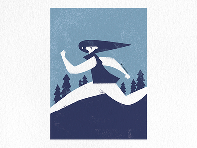 Trail Running graphic design illustration