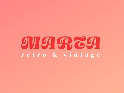 MARTA Retro & Vintage branding clothing design fashion flat icon icons illustration logo logodesign streetwear vector vintage