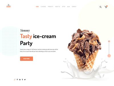 Savory | Ice Cream Brand | UI/UX Case study art branding case study design flat graphic design ice cream brand ice cream parlour landing page landing page design logo minimal typogaphy ui uiux user experience ux case study ux design web page