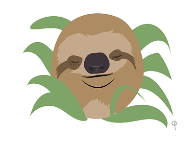 Sloth - Bicho-preguiça amarelo amazon florest amazonia animal bicho preguiça brasil brazilian animals brazilian illustrator brazilian wild life flat illustration illustration sloth wild life