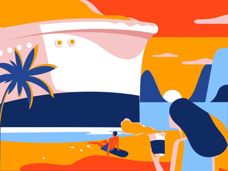 2016 - Ha Long Bay card illustration vector