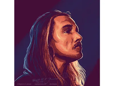Brandon Boyd portrait art brandon boyd digital art digital illustration illustration incubus incubus band limited color palette limited color palette portrait limited colors limited colour palette limited colour palette portrait limited colours portrait singer