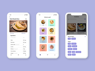 "What To Cook" App Design app design chef guide app cooking guide cooking idea design idea for cooking mobile app mobile app design mothers guide receipt app ui ui design ui screens visual design what to cook