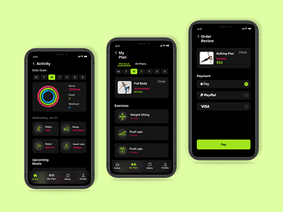 Fitness App design app design design fitness app get fit app get fit in home gum app gym guide app mobile app mobile app design online fitness app own fitness app self fitness app trainer gym app ui ui design ui screens visual design