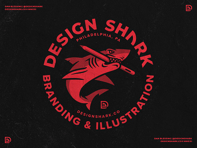 Design Shark Official Brand Mascot aggressive badge design badge logo bold brand identity branding halftone mascot design mascot logo personal branding roundel shark shark brand shark illustration shark mascot sports design sports logo vector vector shark