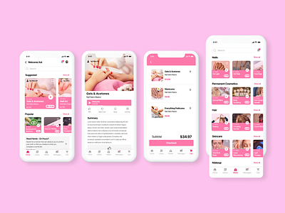 Beauty styling app design app design beauty app beauty course app design mobile app mobile app design online course app paid beauty app study beauty ui ui design ui screens visual design