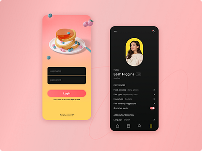 Food mobile app mobile app ui ui design uiux ux