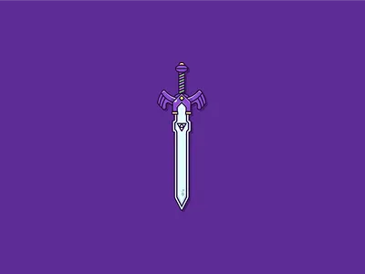 Master Sword a link to the past art design digital art games graphic design icon illustration illustrator link mastersword nintendo purple retro snes sword vector vintage zelda
