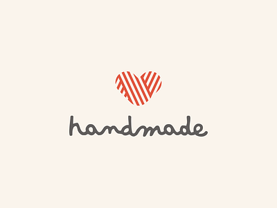 handmade cotton creamy grey handmade heart logo minimal minimalist red sewing thread threads