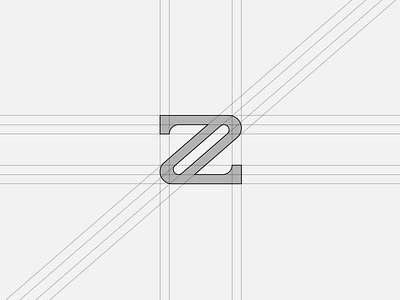 Z Lettermark grid layout logo minimal