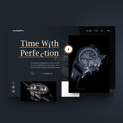 Watch 2021 treand black and white dark mode dark theme dark ui dribbble dribbble shot ecommerceshop landing page popular design popular shot trending trendy uiux watch webdesign website design