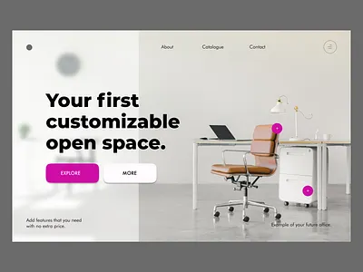 38 Daily UI. Open Space Website app branding button design illustration inspiration logo minimalism neumorphic new office trend ui ux website white