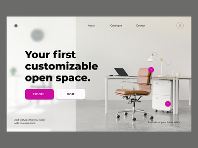 38 Daily UI. Open Space Website app branding button design illustration inspiration logo minimalism neumorphic new office trend ui ux website white