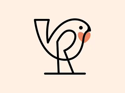 Line Art Love Bird bird brand brand identity branding canary heart icon illustration line art logo logo design love mark minimal monoline nest simple stroke symbol wings
