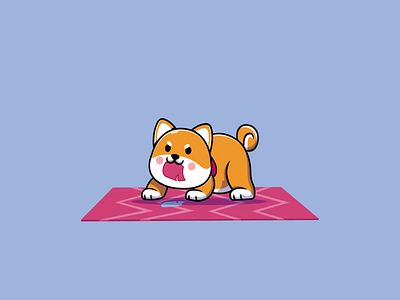 Shiba Dog Animation 2danimation after effects albania animation design dog fun gif illustration loop motion shiba