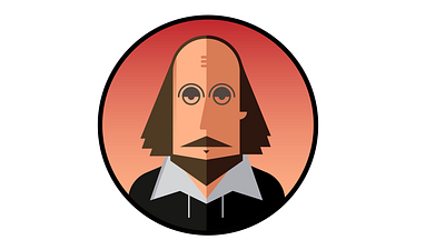 Shakespeare design face illustration portrait shakespeare steampunk