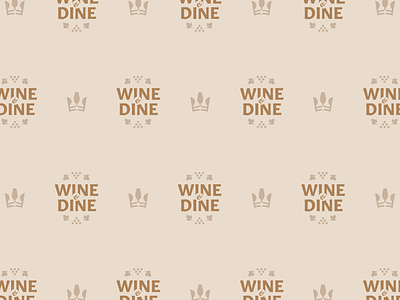 Wine & Dine Pattern branding chalice craft cup dine elegant foods grape heraldry illustration logo mark modern pattern restaurant symbol wine winery wineyard