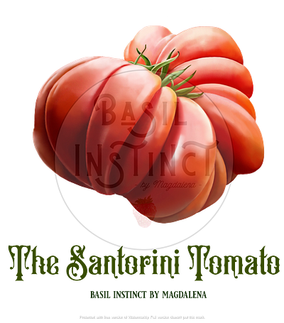 Santorini Tomato art digital art digital painting food illustration santorini tomato