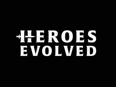 HEROES EVOLVED battle branding design evolution evolve fight gala grit hero heroes hidden logo sword