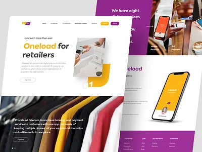 Oneload - Payment webstie redesign branding design landing page marketplace payment payment gateway retail ui ui design uiux web design website