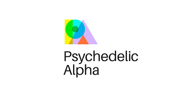 Psychedelic Alpha logo & branding branding color design graphic design logo logobranding psychedelic san serif squarelogo typography vector