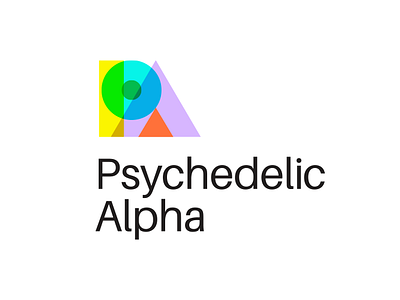 Psychedelic Alpha logo & branding branding color design graphic design logo logobranding psychedelic san serif squarelogo typography vector