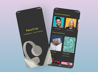 Peculiar Headphone + Free Meditation Podcasts dailyuichallenge