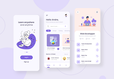 Course - App Design app app design class course course app e learning education app learning learning app learning platform lessons mobile online populer study study app task ui ui design ux