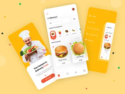 Restaurant App Concept app design app ui apps chef delivery elementor landing page food apps mobile app motion graphics restaurants ui