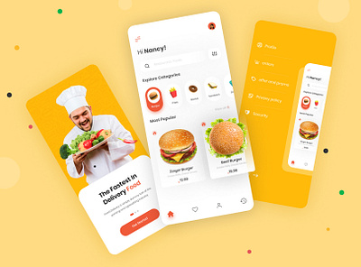 Restaurant App Concept app design app ui apps chef delivery elementor landing page food apps mobile app motion graphics restaurants ui