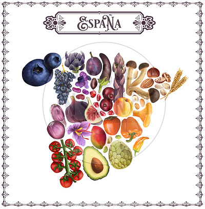 Spain artichoke asparagus blueberries espana exotic fruit kaki mushrooms peppers spain spain map spanish food spanish fruit spanish vegetables verdura