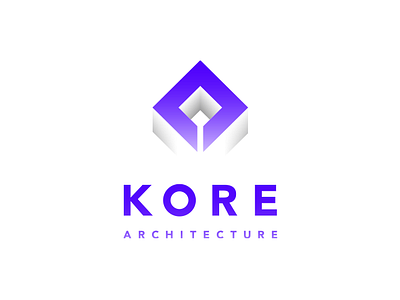 Kore Architecture logo & branding architecture branding core depth design graphic design kore logo logobranding shading vector