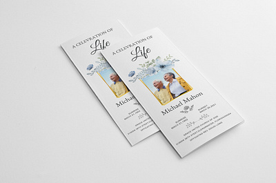 Printable Trifold Funeral Program graphic design order of service tri fold tri fold funeral program