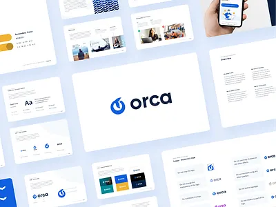 Orca Brand Identity Guidelines agency brand brand book brand design brand guidelines brand identity branding clean design graphic design guidelines hello dribbble hellodribbble icon logo logo design orcastudio product studio vector