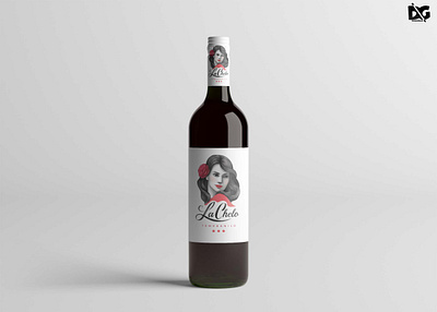 La Chelo Wine Bottle Mockup animation bottle branding design freebies graphic design illustration illustrator la chelo new premium website wine