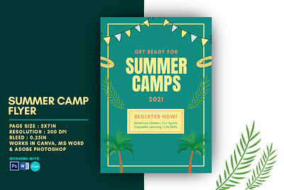 Summer Camp Flyer Template word template