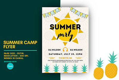 Summer Party Flyer - Canva Template word template