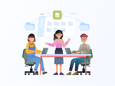 Opus Team (Latepost) ✨ character design design digital digitalworker figma flat flat design illustration landing page mobile office onboarding opus people schedulle studio team teamwork ui ux